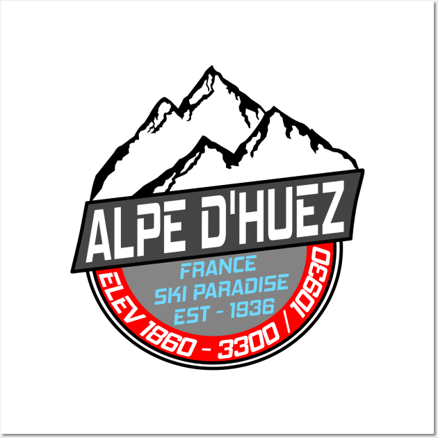 Ski L' Alpe D'Huez France Skiing Paradise Wall Art by ChrisWilson